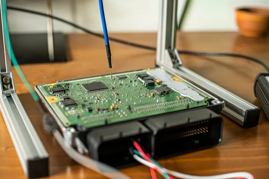 Automotive ECU and sensor assembly